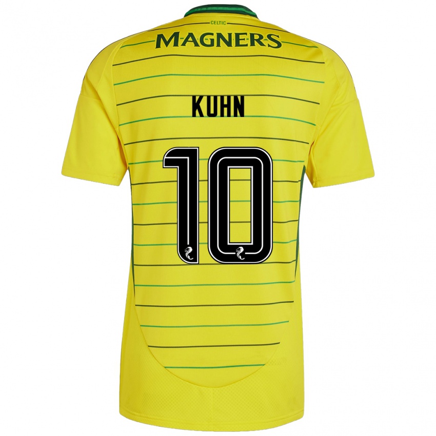 Damen Nicolas Kühn #10 Gelb Auswärtstrikot Trikot 2024/25 T-Shirt Schweiz