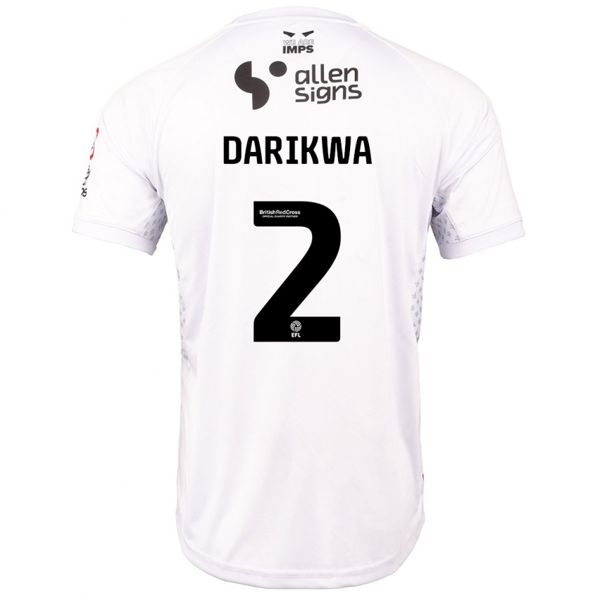 Damen Tendayi Darikwa #2 Rot Weiß Auswärtstrikot Trikot 2024/25 T-Shirt Schweiz