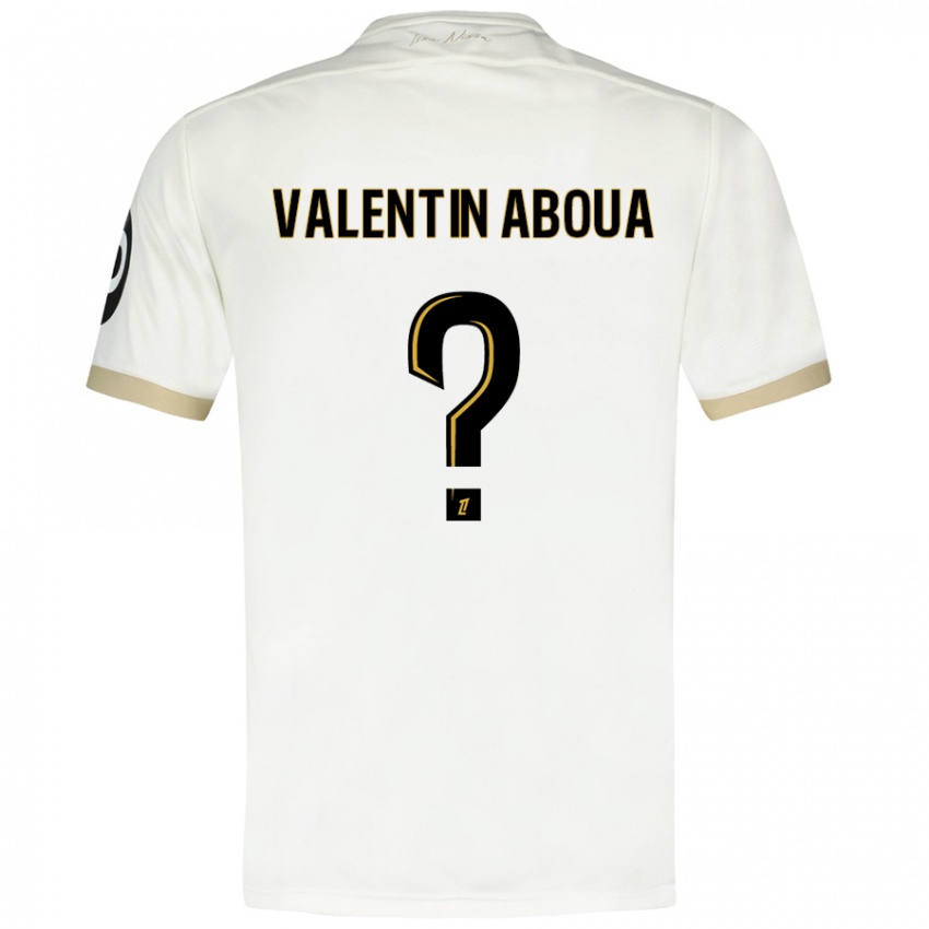 Damen Louis Valentin Aboua #0 Weißgold Auswärtstrikot Trikot 2024/25 T-Shirt Schweiz