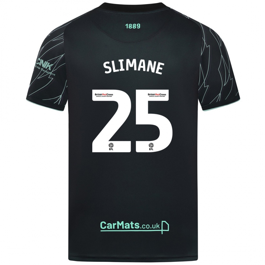 Damen Anis Slimane #25 Schwarz Grün Auswärtstrikot Trikot 2024/25 T-Shirt Schweiz