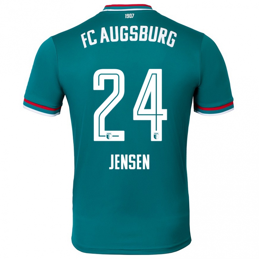 Damen Fredrik Jensen #24 Dunkelgrün Auswärtstrikot Trikot 2024/25 T-Shirt Schweiz