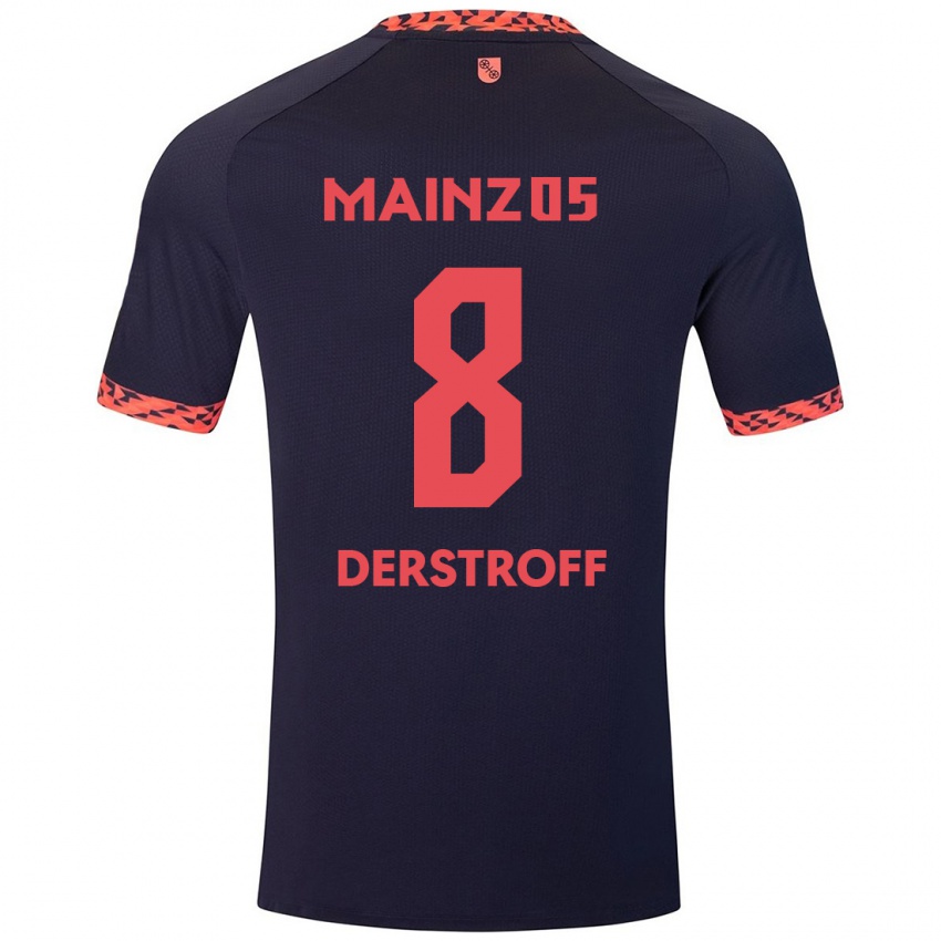 Damen Julian-Maurice Derstroff #8 Blau Korallenrot Auswärtstrikot Trikot 2024/25 T-Shirt Schweiz