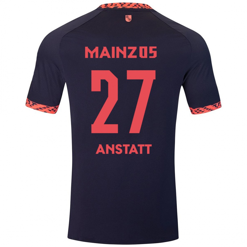 Damen Nadine Anstatt #27 Blau Korallenrot Auswärtstrikot Trikot 2024/25 T-Shirt Schweiz