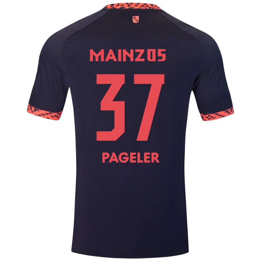 Damen Maja Pageler #37 Blau Korallenrot Auswärtstrikot Trikot 2024/25 T-Shirt Schweiz