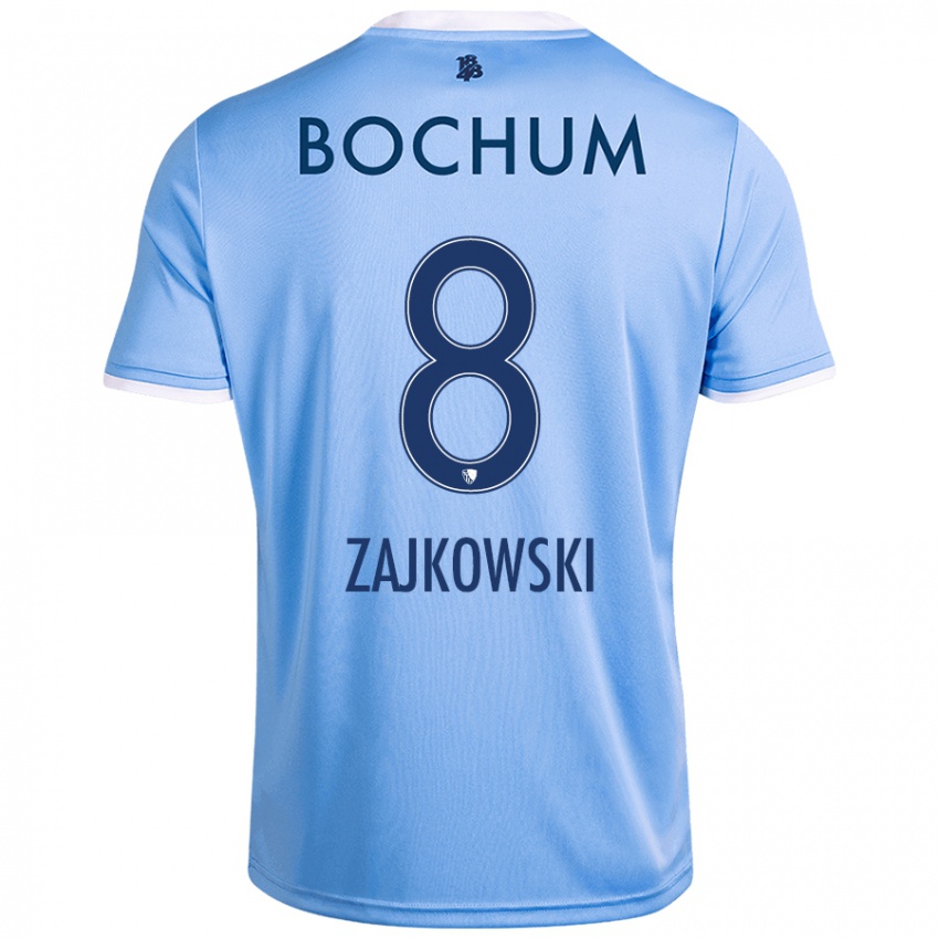 Damen Cedric Zajkowski #8 Himmelblau Auswärtstrikot Trikot 2024/25 T-Shirt Schweiz