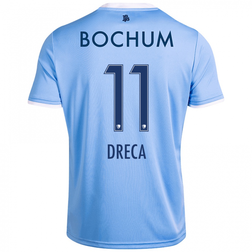 Damen Benjamin Dreca #11 Himmelblau Auswärtstrikot Trikot 2024/25 T-Shirt Schweiz