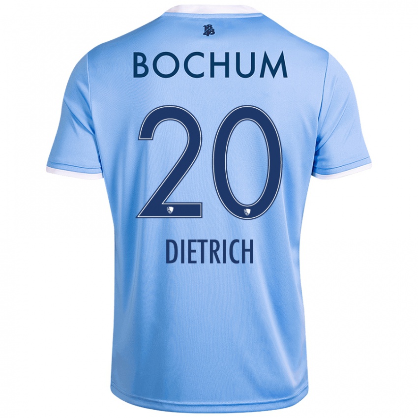 Femme Maillot Sam Dietrich #20 Bleu Ciel Tenues Extérieur 2024/25 T-Shirt Suisse