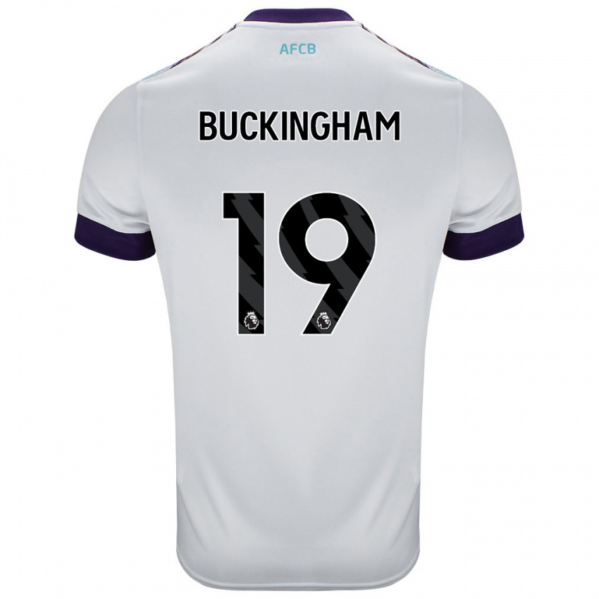 Damen Alisha Buckingham #19 Weiß Grün Lila Auswärtstrikot Trikot 2024/25 T-Shirt Schweiz