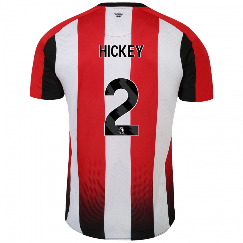 Kinder Aaron Hickey #2 Rot Weiß Heimtrikot Trikot 2024/25 T-Shirt Schweiz