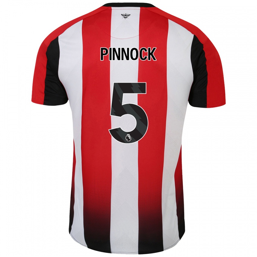 Kinder Ethan Pinnock #5 Rot Weiß Heimtrikot Trikot 2024/25 T-Shirt Schweiz