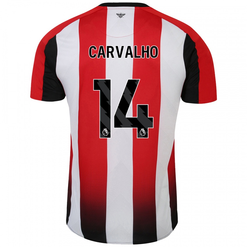 Kinder Fabio Carvalho #14 Rot Weiß Heimtrikot Trikot 2024/25 T-Shirt Schweiz