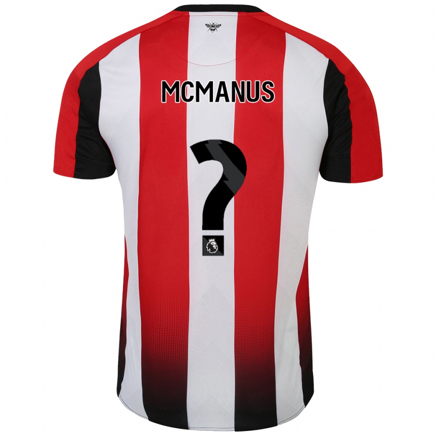 Kinder Conor Mcmanus #0 Rot Weiß Heimtrikot Trikot 2024/25 T-Shirt Schweiz