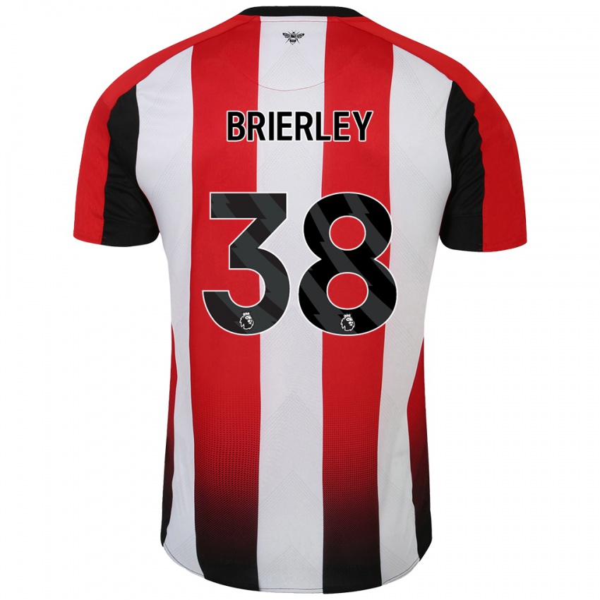 Kinder Ethan Brierley #38 Rot Weiß Heimtrikot Trikot 2024/25 T-Shirt Schweiz