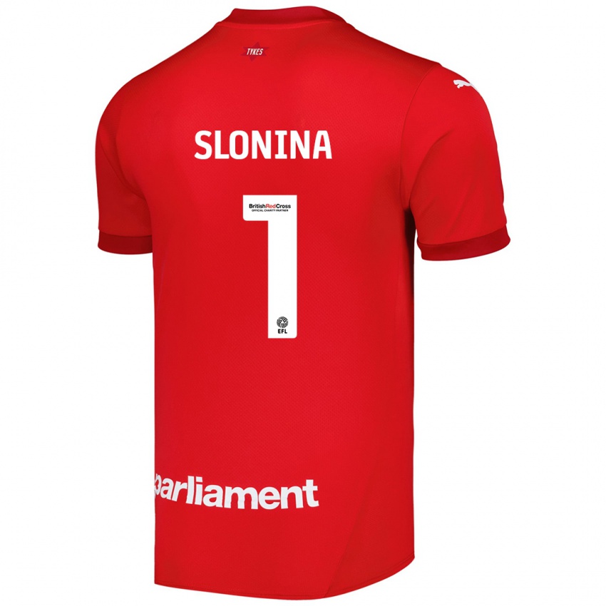 Kinder Gabriel Slonina #1 Rot Heimtrikot Trikot 2024/25 T-Shirt Schweiz