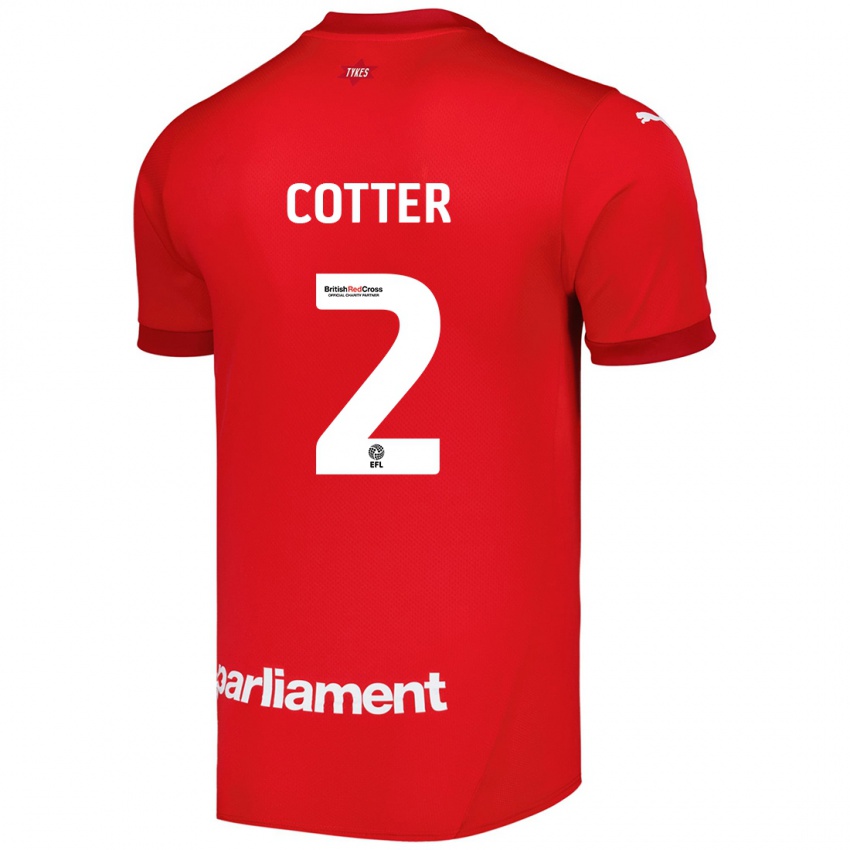 Kinder Barry Cotter #2 Rot Heimtrikot Trikot 2024/25 T-Shirt Schweiz