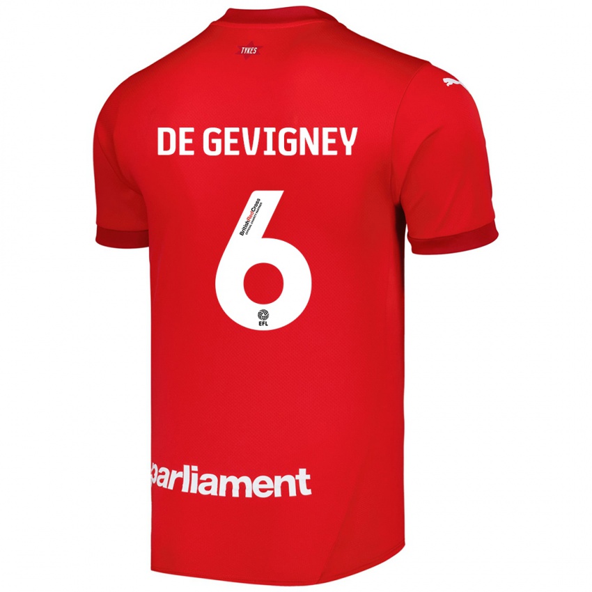 Kinder Maël De Gevigney #6 Rot Heimtrikot Trikot 2024/25 T-Shirt Schweiz