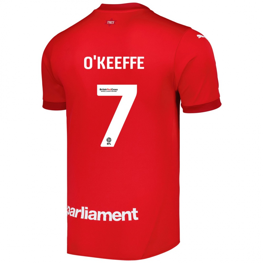 Kinder Corey O'keeffe #7 Rot Heimtrikot Trikot 2024/25 T-Shirt Schweiz