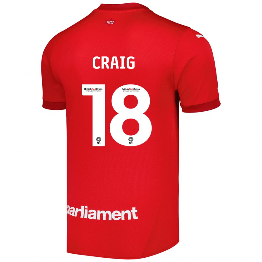 Kinder Matthew Craig #18 Rot Heimtrikot Trikot 2024/25 T-Shirt Schweiz