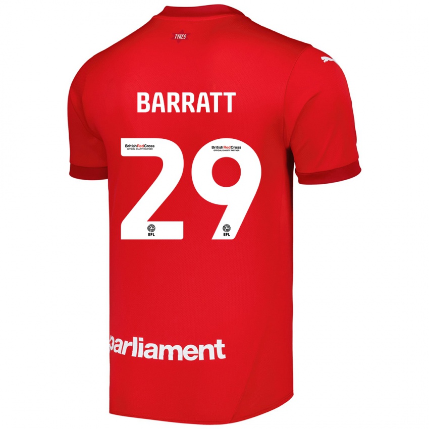 Kinder Connor Barratt #29 Rot Heimtrikot Trikot 2024/25 T-Shirt Schweiz