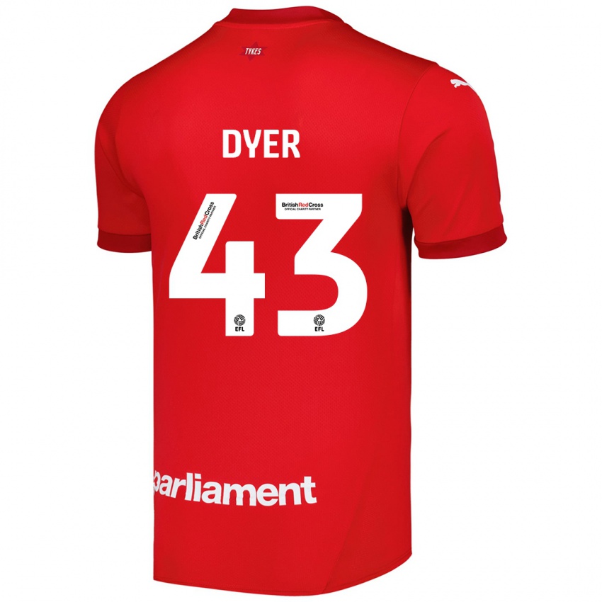 Kinder Josiah Dyer #43 Rot Heimtrikot Trikot 2024/25 T-Shirt Schweiz