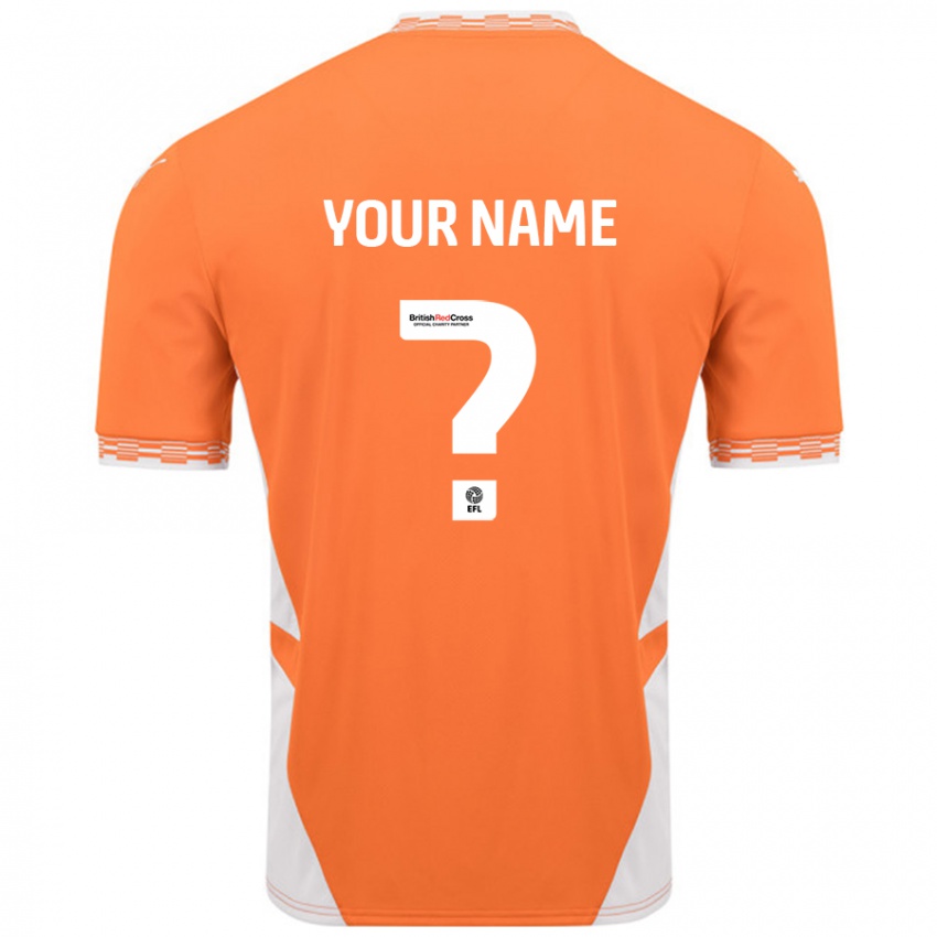 Kinder Ihren Namen #0 Orange Weiß Heimtrikot Trikot 2024/25 T-Shirt Schweiz