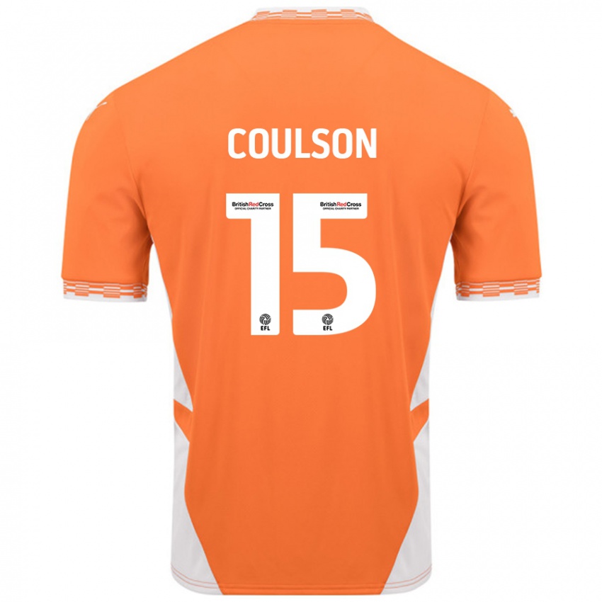 Kinder Hayden Coulson #15 Orange Weiß Heimtrikot Trikot 2024/25 T-Shirt Schweiz