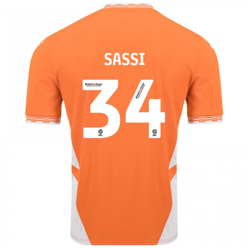 Kinder Dan Sassi #34 Orange Weiß Heimtrikot Trikot 2024/25 T-Shirt Schweiz