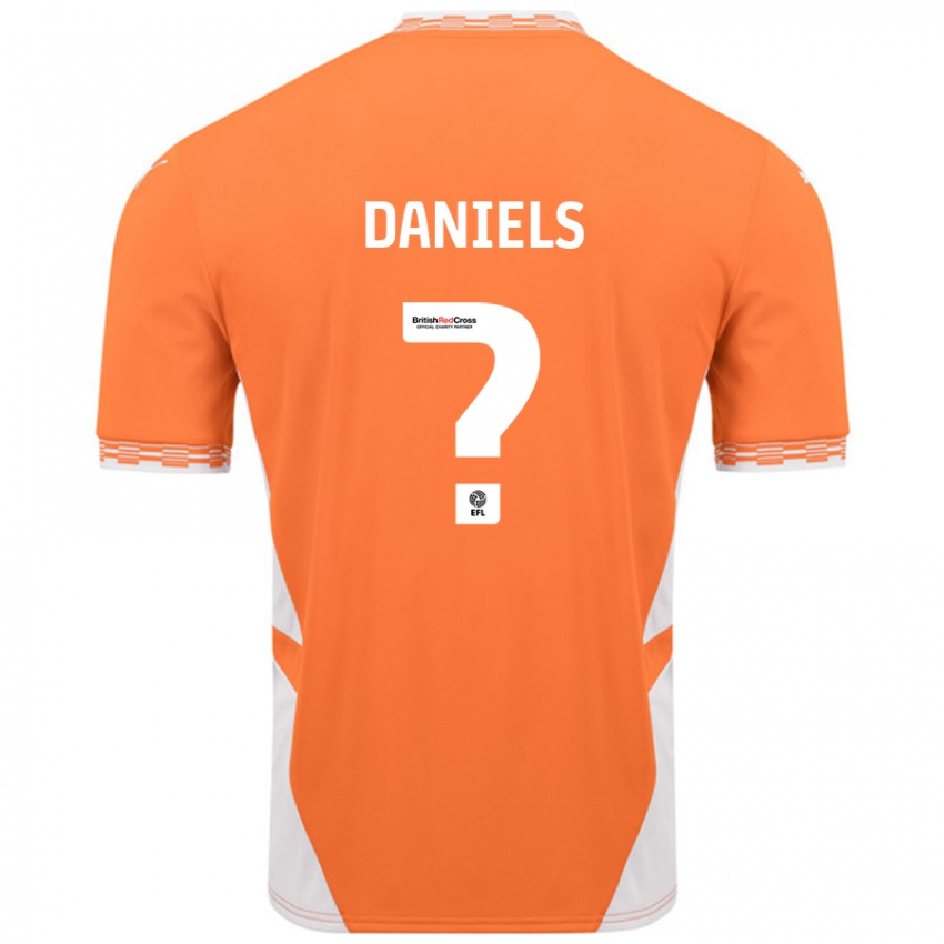 Kinder Jake Daniels #0 Orange Weiß Heimtrikot Trikot 2024/25 T-Shirt Schweiz