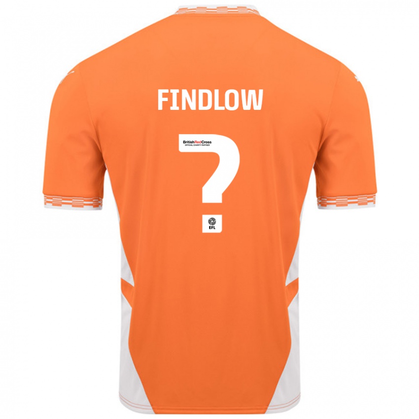 Kinder Luke Findlow #0 Orange Weiß Heimtrikot Trikot 2024/25 T-Shirt Schweiz