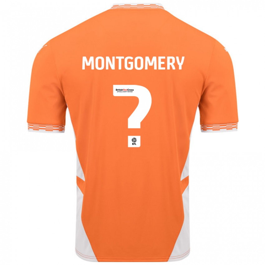 Enfant Maillot Aleysha Montgomery #0 Orange Blanc Tenues Domicile 2024/25 T-Shirt Suisse