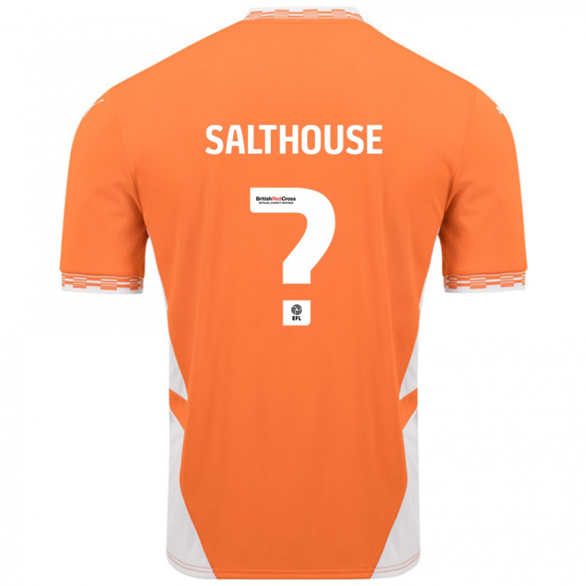 Enfant Maillot Emily Salthouse #0 Orange Blanc Tenues Domicile 2024/25 T-Shirt Suisse