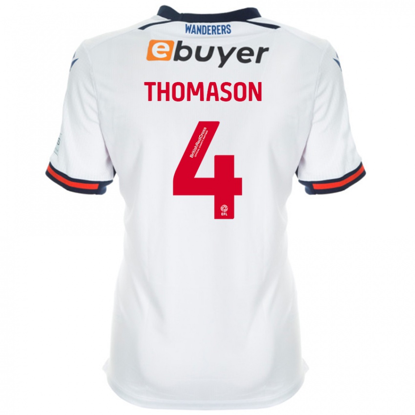 Kinder George Thomason #4 Weiß Heimtrikot Trikot 2024/25 T-Shirt Schweiz