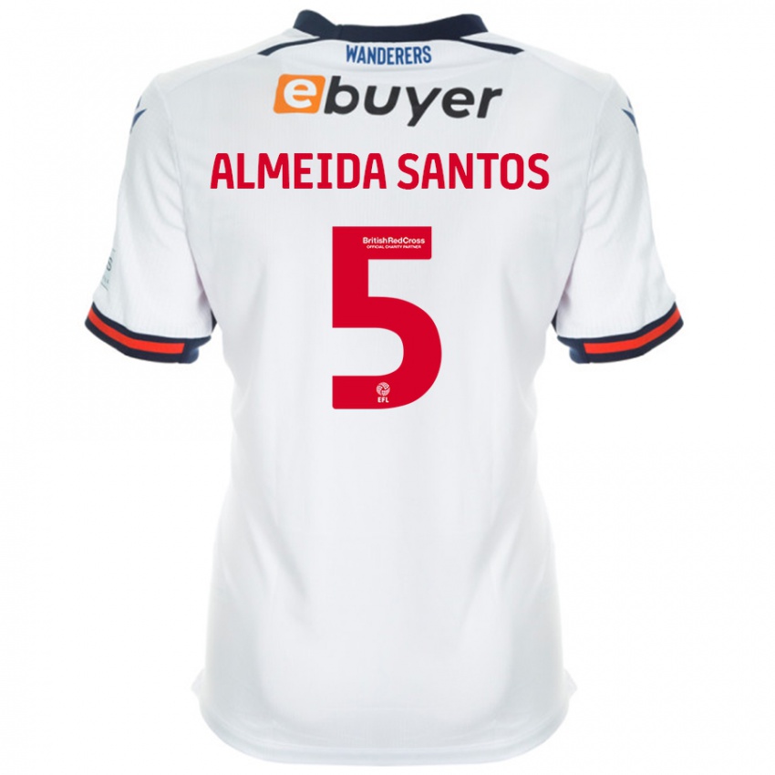 Kinder Ricardo Santos #5 Weiß Heimtrikot Trikot 2024/25 T-Shirt Schweiz