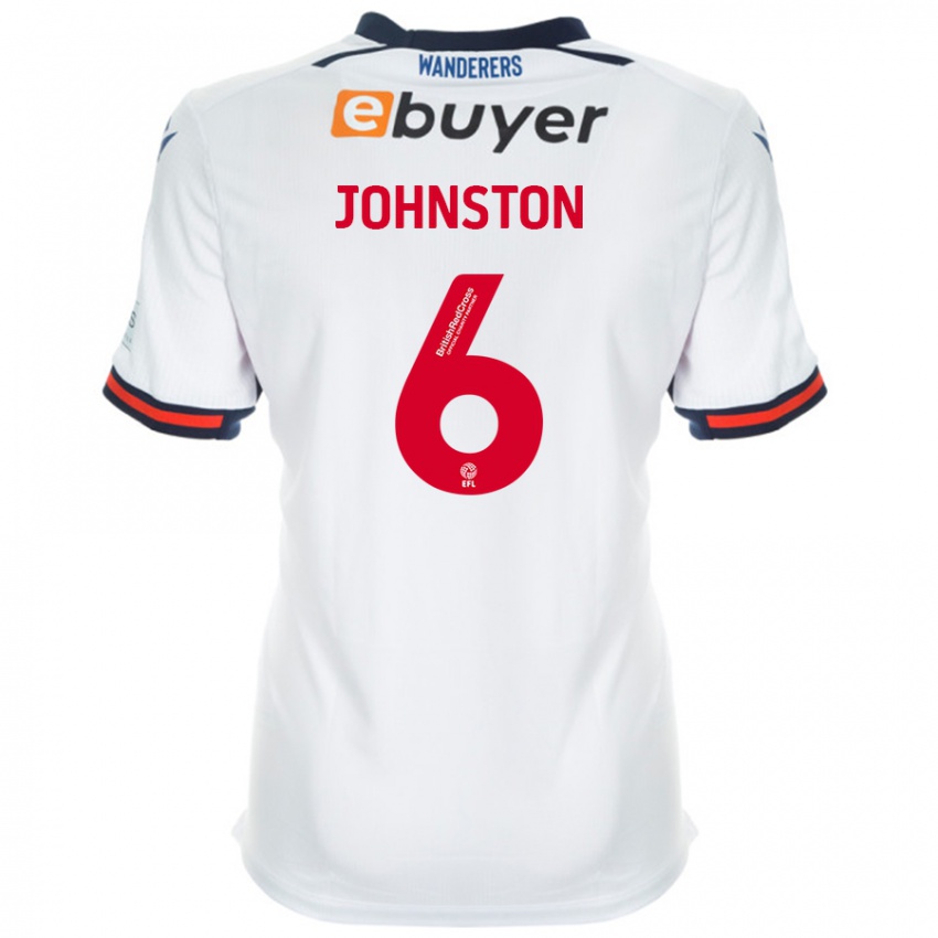 Kinder George Johnston #6 Weiß Heimtrikot Trikot 2024/25 T-Shirt Schweiz