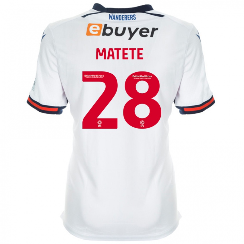 Kinder Jay Matete #28 Weiß Heimtrikot Trikot 2024/25 T-Shirt Schweiz