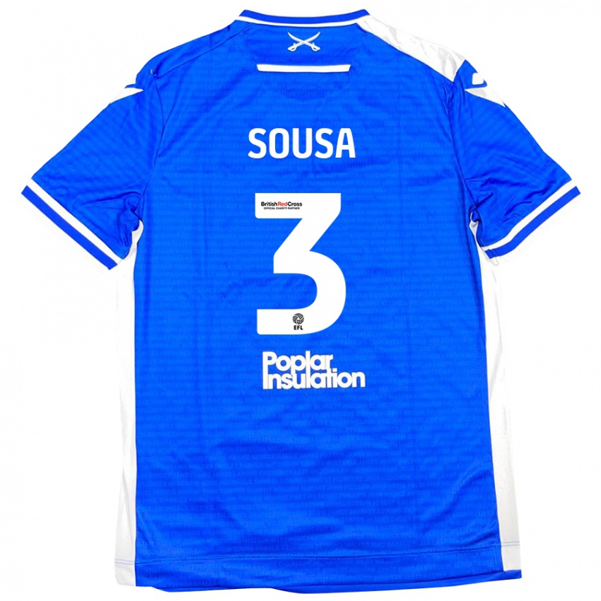 Kinder Lino Sousa #3 Blau Weiß Heimtrikot Trikot 2024/25 T-Shirt Schweiz