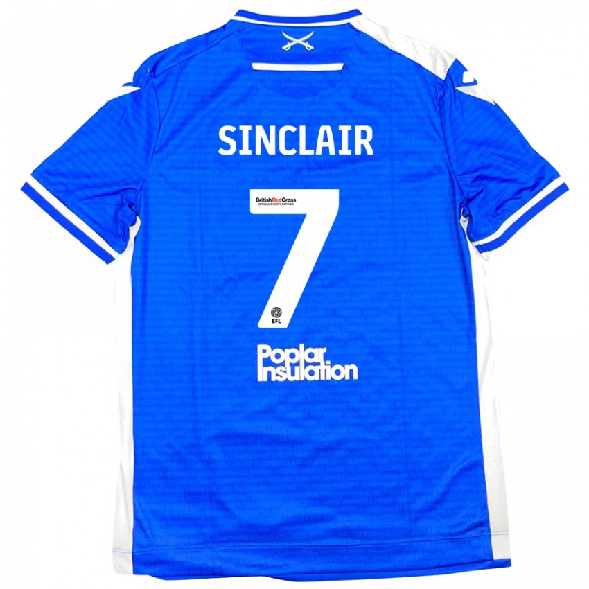 Kinder Scott Sinclair #7 Blau Weiß Heimtrikot Trikot 2024/25 T-Shirt Schweiz