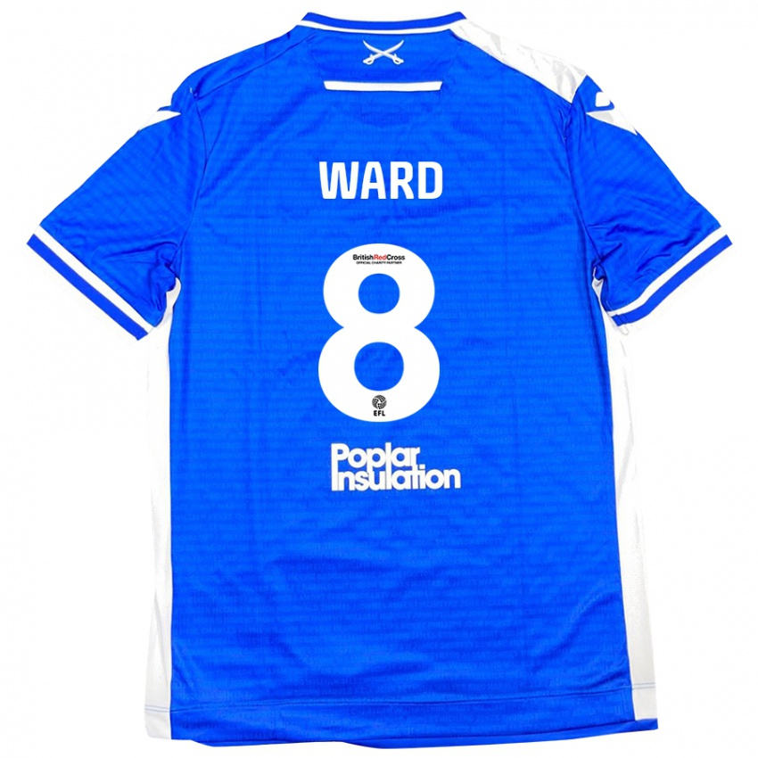 Kinder Grant Ward #8 Blau Weiß Heimtrikot Trikot 2024/25 T-Shirt Schweiz