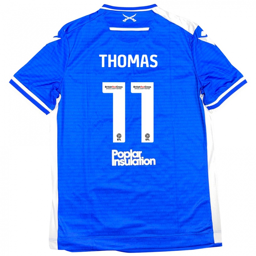 Kinder Luke Thomas #11 Blau Weiß Heimtrikot Trikot 2024/25 T-Shirt Schweiz