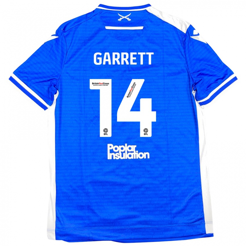 Kinder Jake Garrett #14 Blau Weiß Heimtrikot Trikot 2024/25 T-Shirt Schweiz