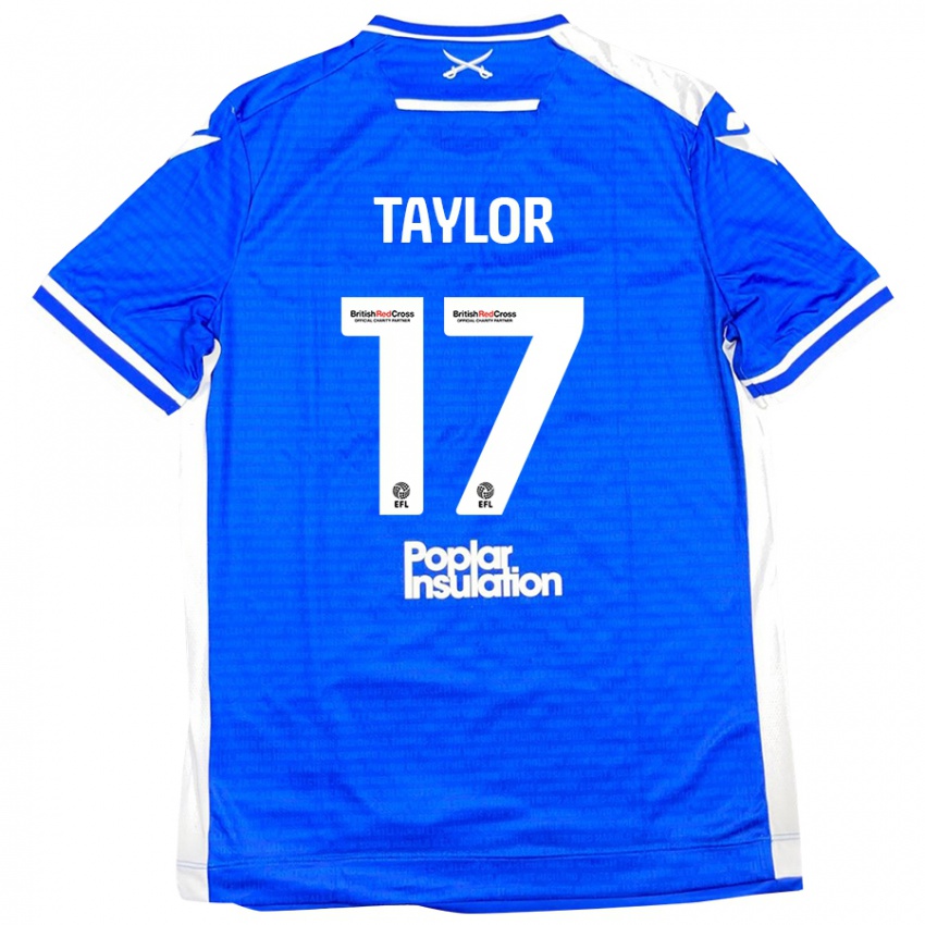 Kinder Connor Taylor #17 Blau Weiß Heimtrikot Trikot 2024/25 T-Shirt Schweiz