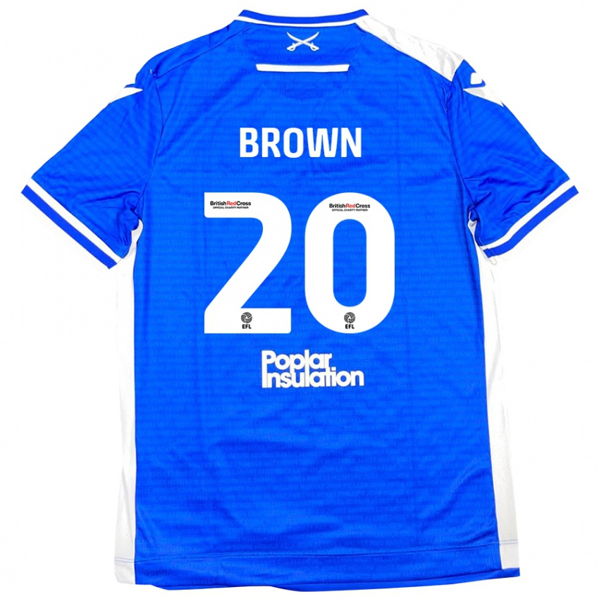 Kinder Jevani Brown #20 Blau Weiß Heimtrikot Trikot 2024/25 T-Shirt Schweiz