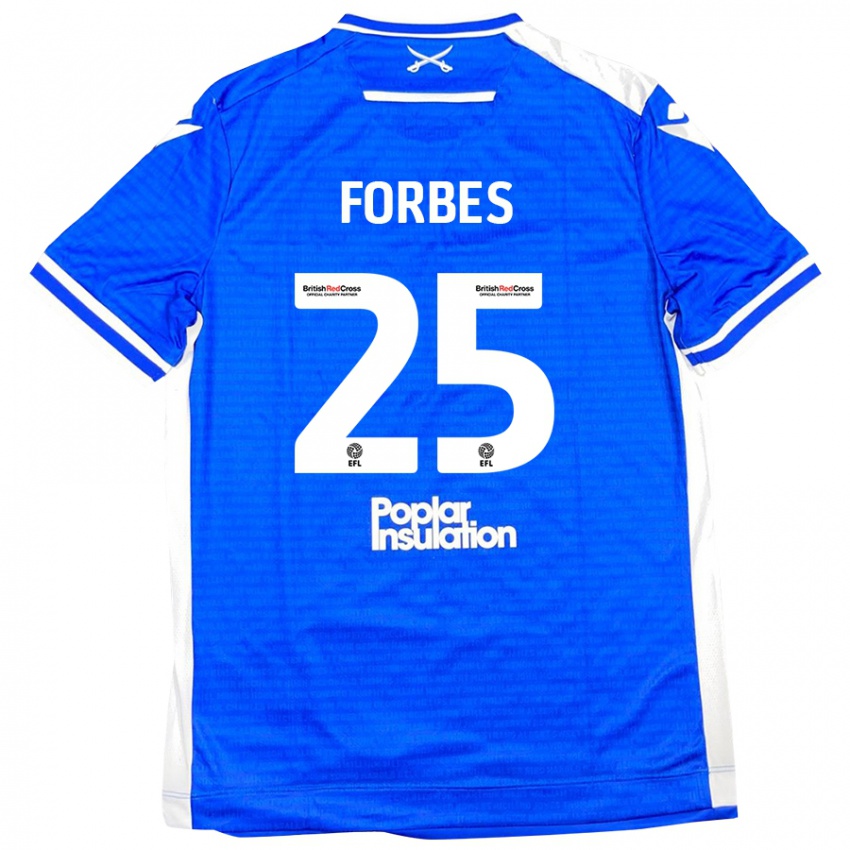 Kinder Michael Forbes #25 Blau Weiß Heimtrikot Trikot 2024/25 T-Shirt Schweiz