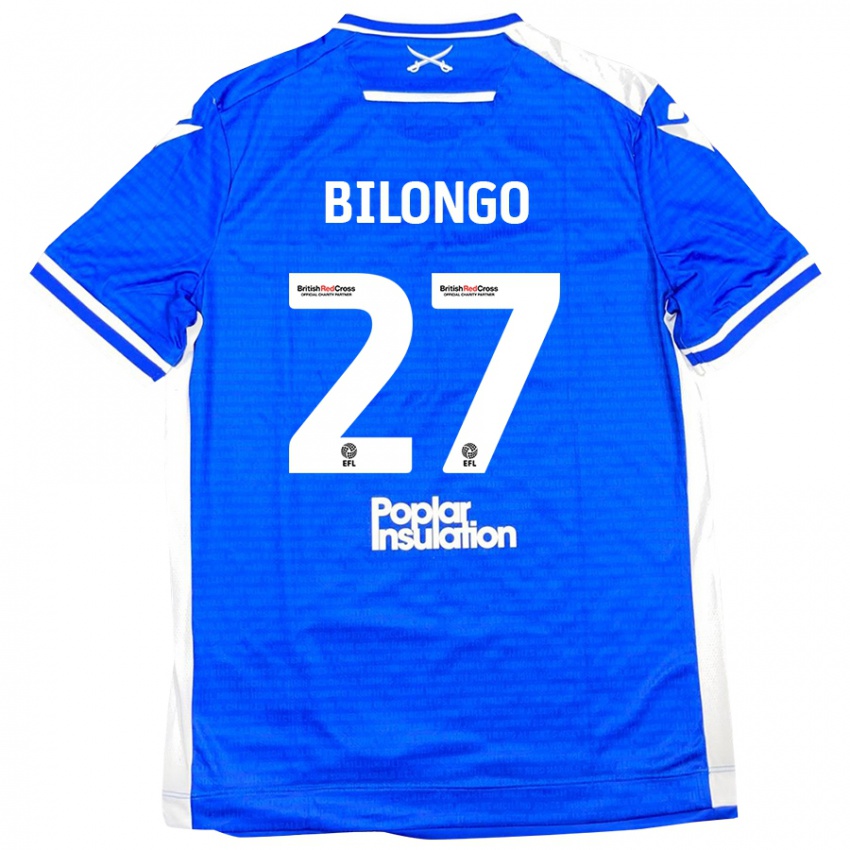 Kinder Bryant Bilongo #27 Blau Weiß Heimtrikot Trikot 2024/25 T-Shirt Schweiz