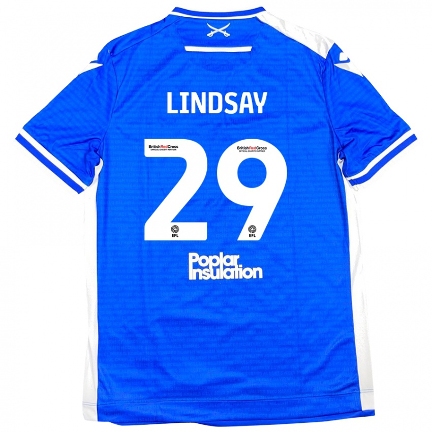 Kinder Jamie Lindsay #29 Blau Weiß Heimtrikot Trikot 2024/25 T-Shirt Schweiz