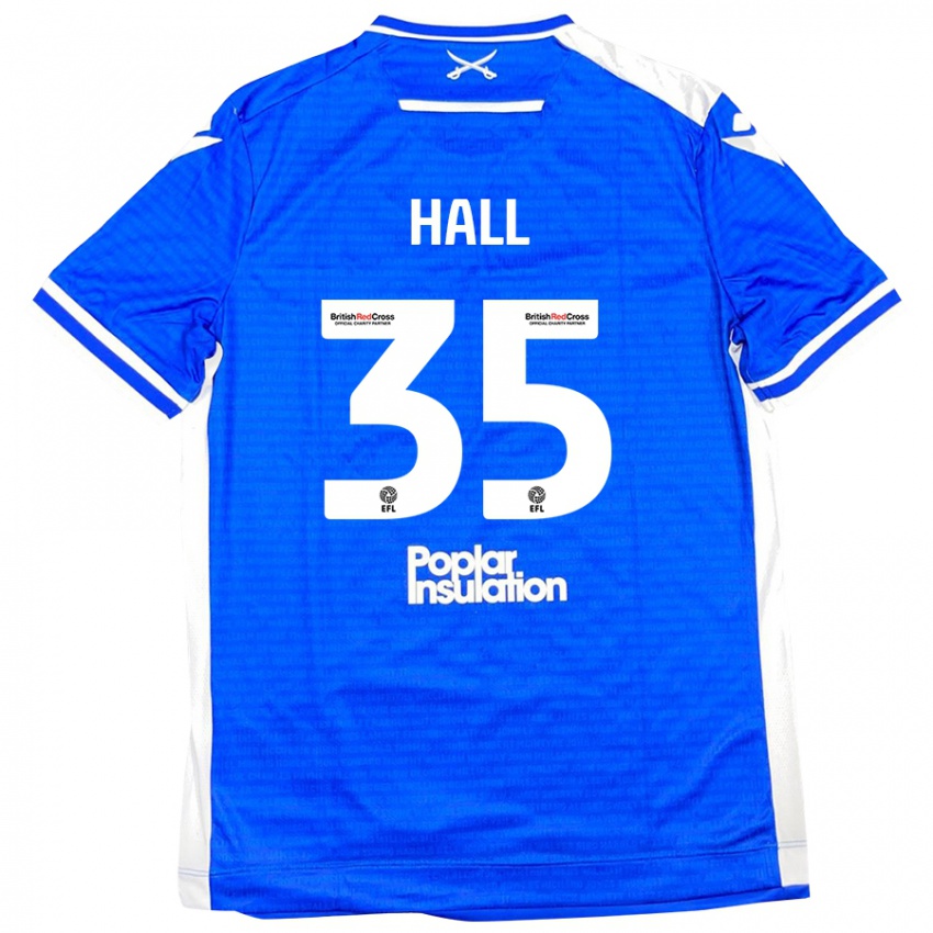 Kinder Matt Hall #35 Blau Weiß Heimtrikot Trikot 2024/25 T-Shirt Schweiz