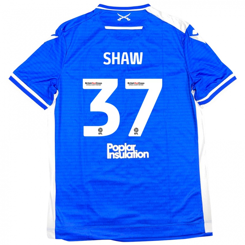 Kinder Kofi Shaw #37 Blau Weiß Heimtrikot Trikot 2024/25 T-Shirt Schweiz