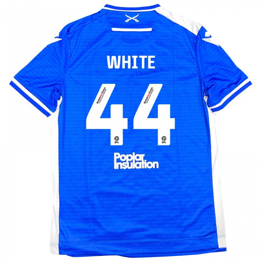 Kinder Charlie White #44 Blau Weiß Heimtrikot Trikot 2024/25 T-Shirt Schweiz