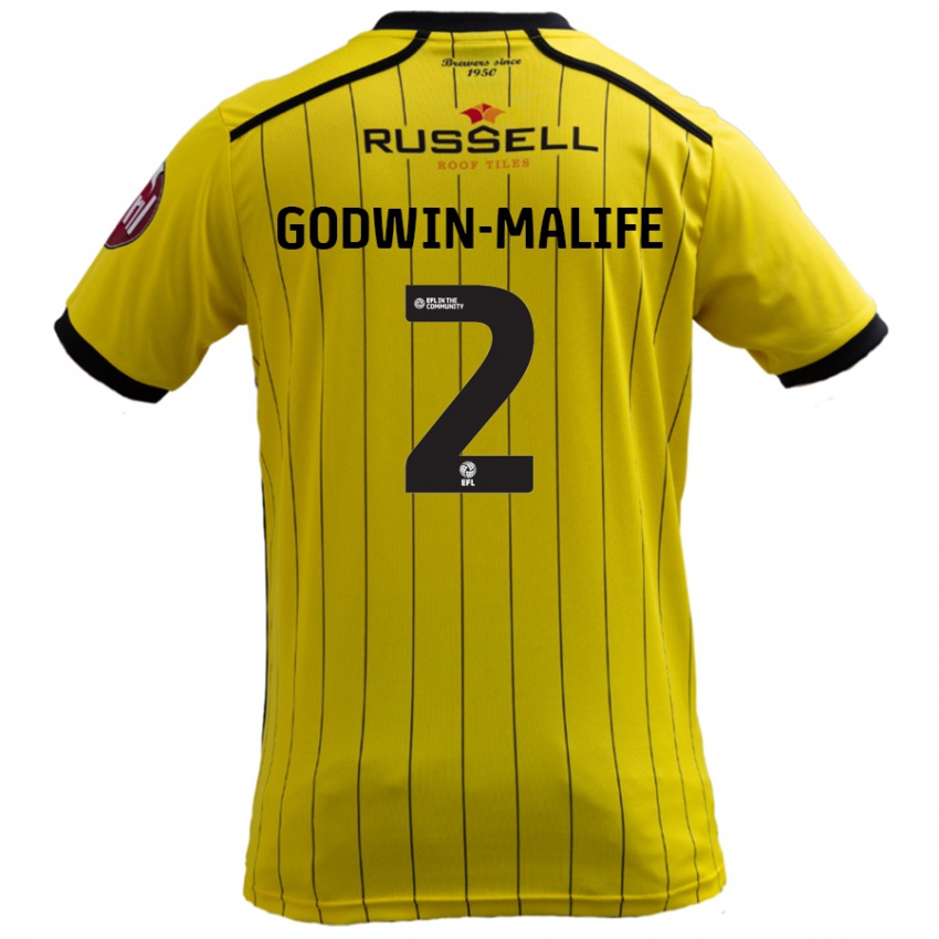 Kinder Udoka Godwin-Malife #2 Gelb Heimtrikot Trikot 2024/25 T-Shirt Schweiz