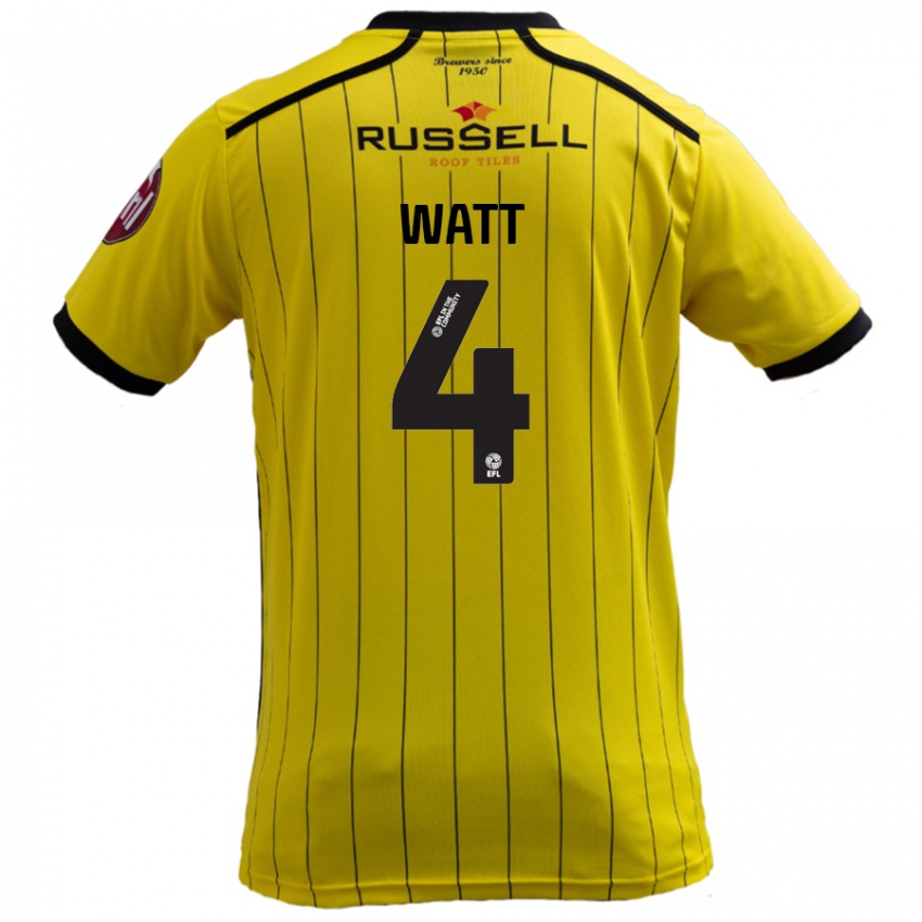 Kinder Elliot Watt #4 Gelb Heimtrikot Trikot 2024/25 T-Shirt Schweiz